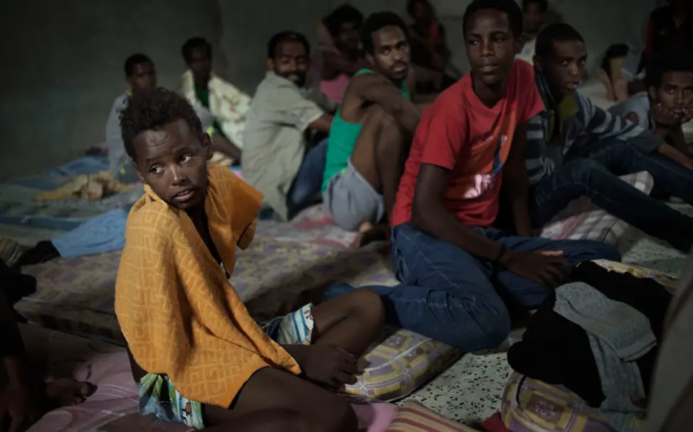 Sagga (vorne, 12 Jahre) aus Eritrea | © UNICEF/Romenzi Sagga aus Eritrea