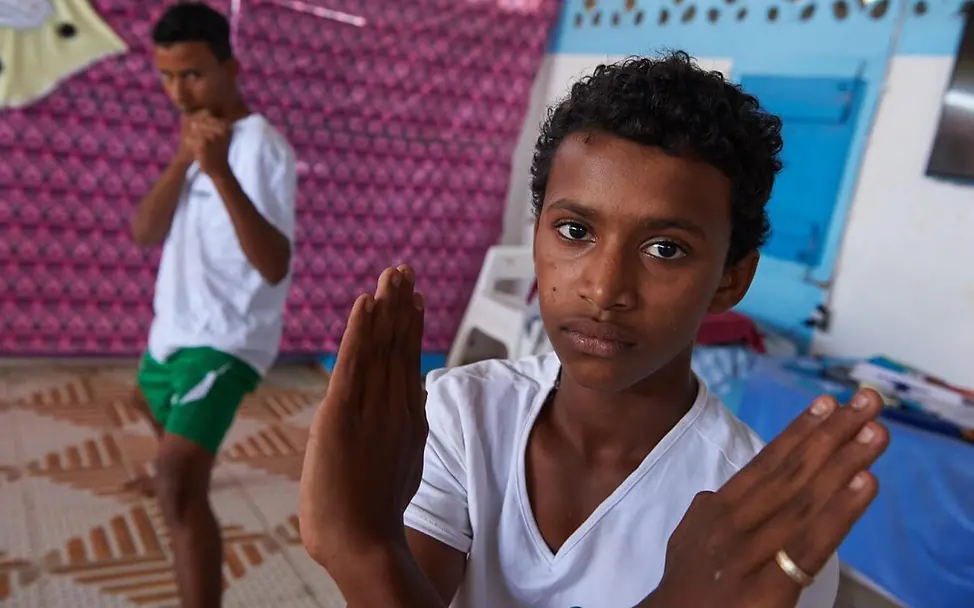 Jungen beim Selbstverteidigungskurs | © UNICEF/Noorani Fakten über Jungen weltweit: Jungen beim Selbstverteidigungskurs