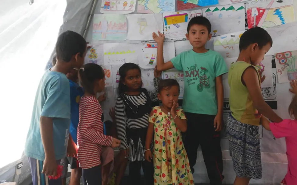 Kinderfreundlicher Ort von UNICEF in Biratnagar | © UNICEF DT/Stefan Becker Kinderfreundlicher Ort von UNICEF in Biratnagar