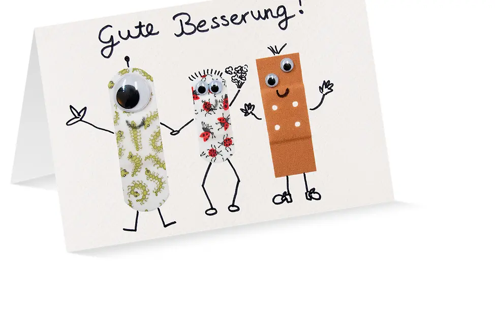Eine UNICEF-Karte mit Besserungswünschen | UNICEF/Sandig Coronavirus: UNICEF-Grußkarte mit Besserungswünschen