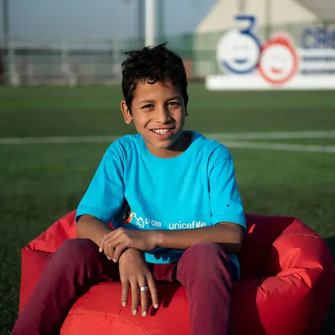 Lächelnder Junge in Ägpyten | © UNICEF/El-Shaarani Fakten über Jungs: Bisher gibt es keinen Weltjungentag