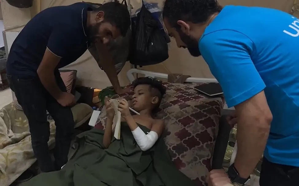 Salim Oweis von UNICEF besucht Krankenhaus in Gaza | © UNICEF 2024 Gewalt in Gaza