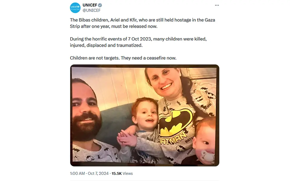 UNICEF: Kinder sind #NotaTarget UNICEF fordert Freilassung der Geiseln
