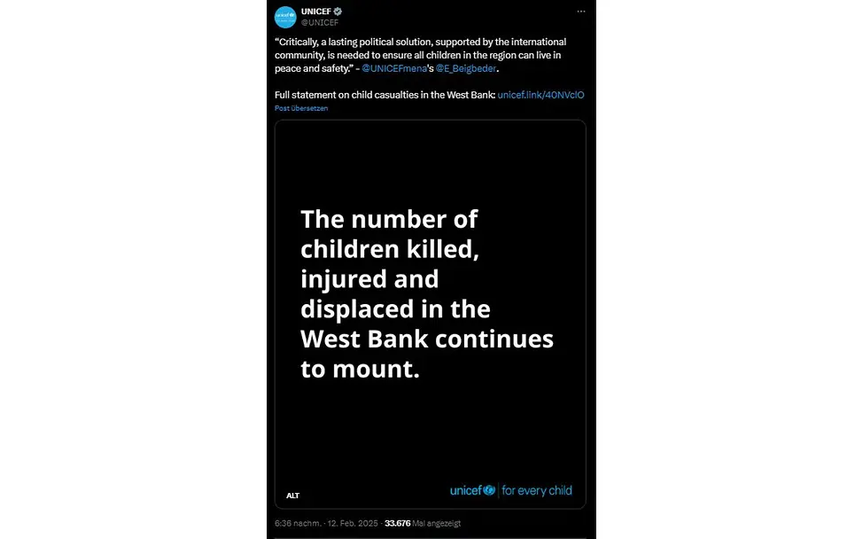 Children in West Bank | © UNICEF Children West Bank