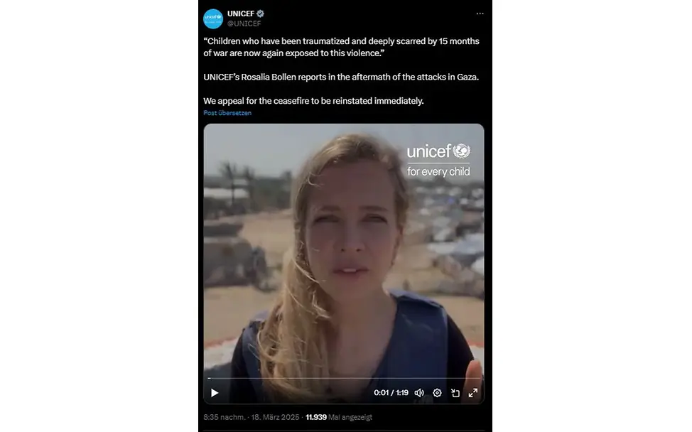 Rosalia Bollen in Gaza | UNICEF Rosalia Bollen in Gaza