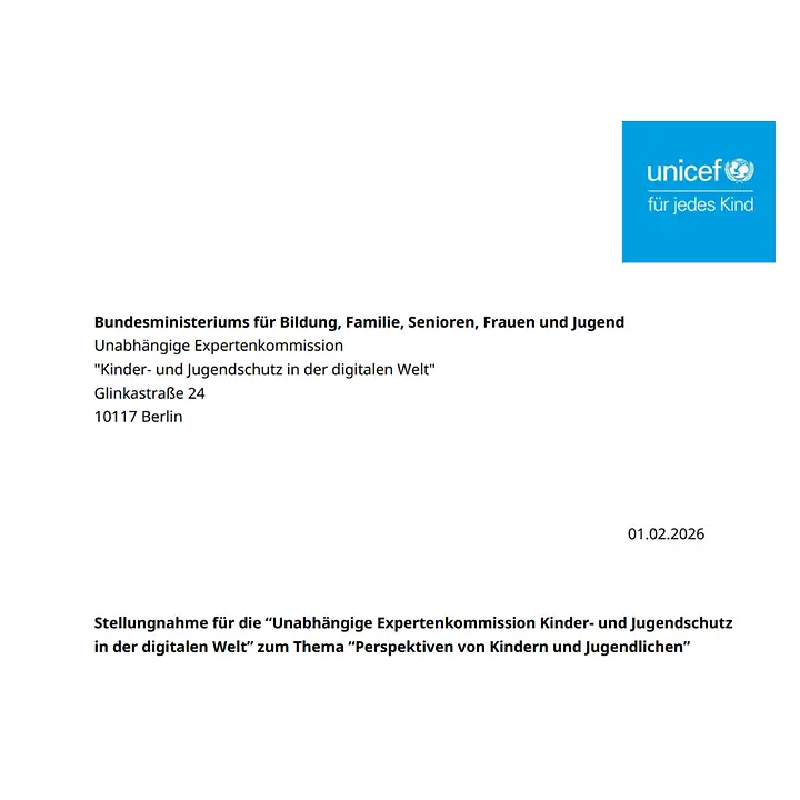 Screenshot der ersten Seite der Stellungname.