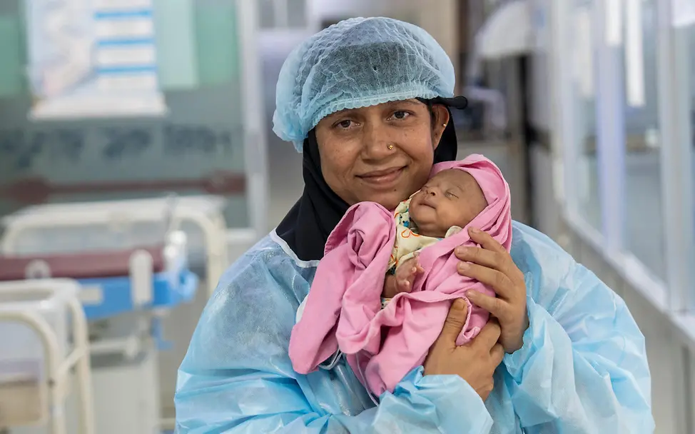 Kindersterblichkeit: Bangladesch Frühgeborenes und Mutter